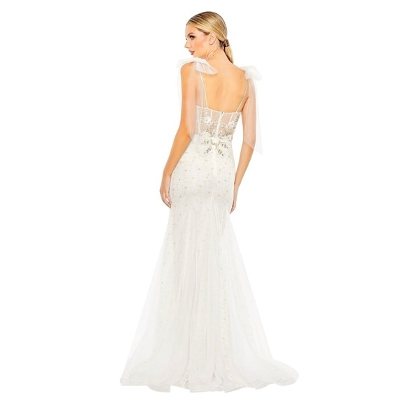 Mac Duggal Style 50666 White & Gold Embellished Mermaid Gown Women’s US 6 - Picture 11 of 11